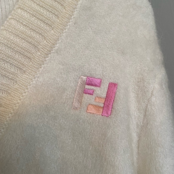 Cropped cardigan with F logo - Picture 3 of 11